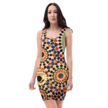 Multi Color Pattern Sublimation Cut & Sew Dress