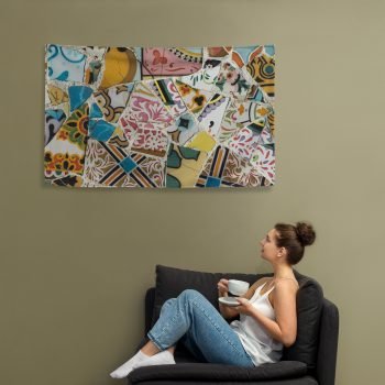 Digital Art Multi-Colour Pattern Flag