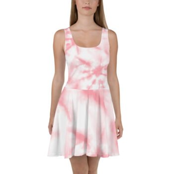 Pinky Pattern Design Skater Dress