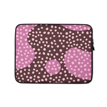 Purple and Brown Print Design Laptop Sleeve