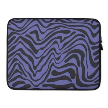 Blue and Black Art Print Design Laptop Sleeve