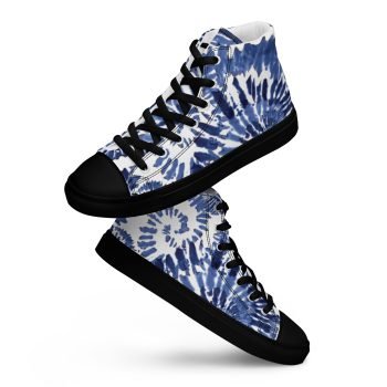 Men’s Blue Design high top canvas shoes